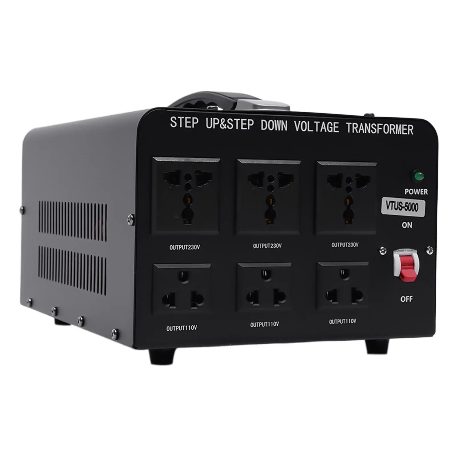 Loyalheartdy 5000 Watt Peak Voltage Converter Transformer Heavy Duty Step Up/Down Convert 110V to 220V / 220V to 110V Electric Power Voltage Converter