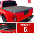 MaxMate Soft Roll-up Truck Bed Tonneau Cover Compatible with 2022-2024 Nissan Frontier | 6' (73") Bed |