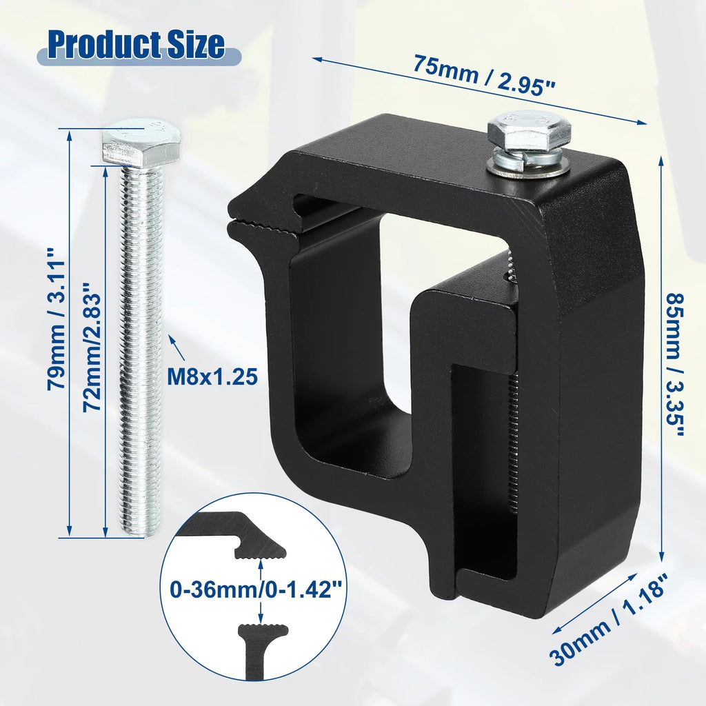 Unique Bargains 8 Pcs Truck Bed Cap Mount Clamps Camper Shell Clips Fit for Chevy Silverado 1500 2500HD 3500HD Black