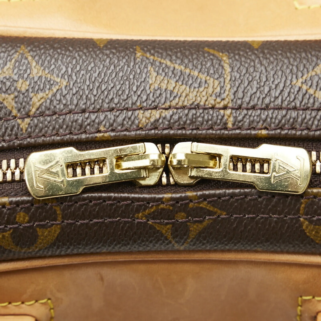 Pre-Owned Louis Vuitton Monogram Excursion Handbag  Brown  Leather Women's   (Good)