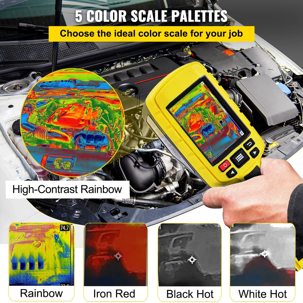Thermal Imaging Camera, 60x60 (3600 Pixels)  Resolution Infrared Camera with 2.8" Color Display Screen, Built-in  Card and Li-ion Battery, for , Electrical System Automatic Detect
