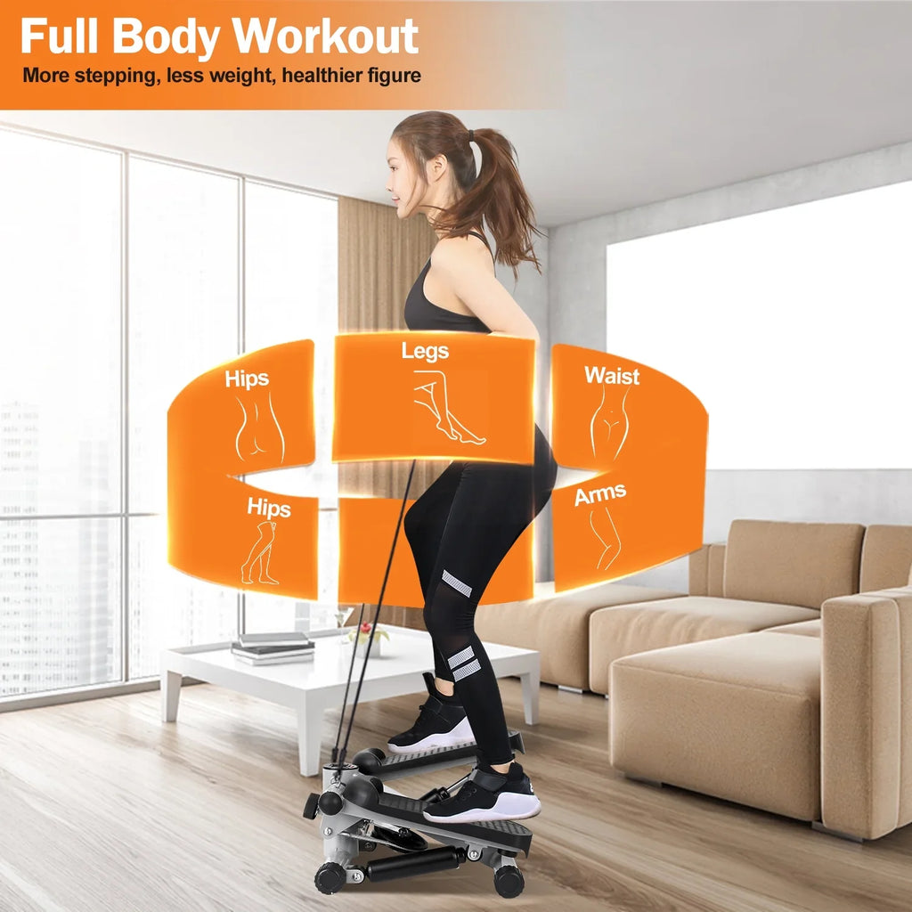 iMounTEK Mini Fitness Stepper with  Monitor, Stepper for Exercise Gray Stepper Max 330.7LBS