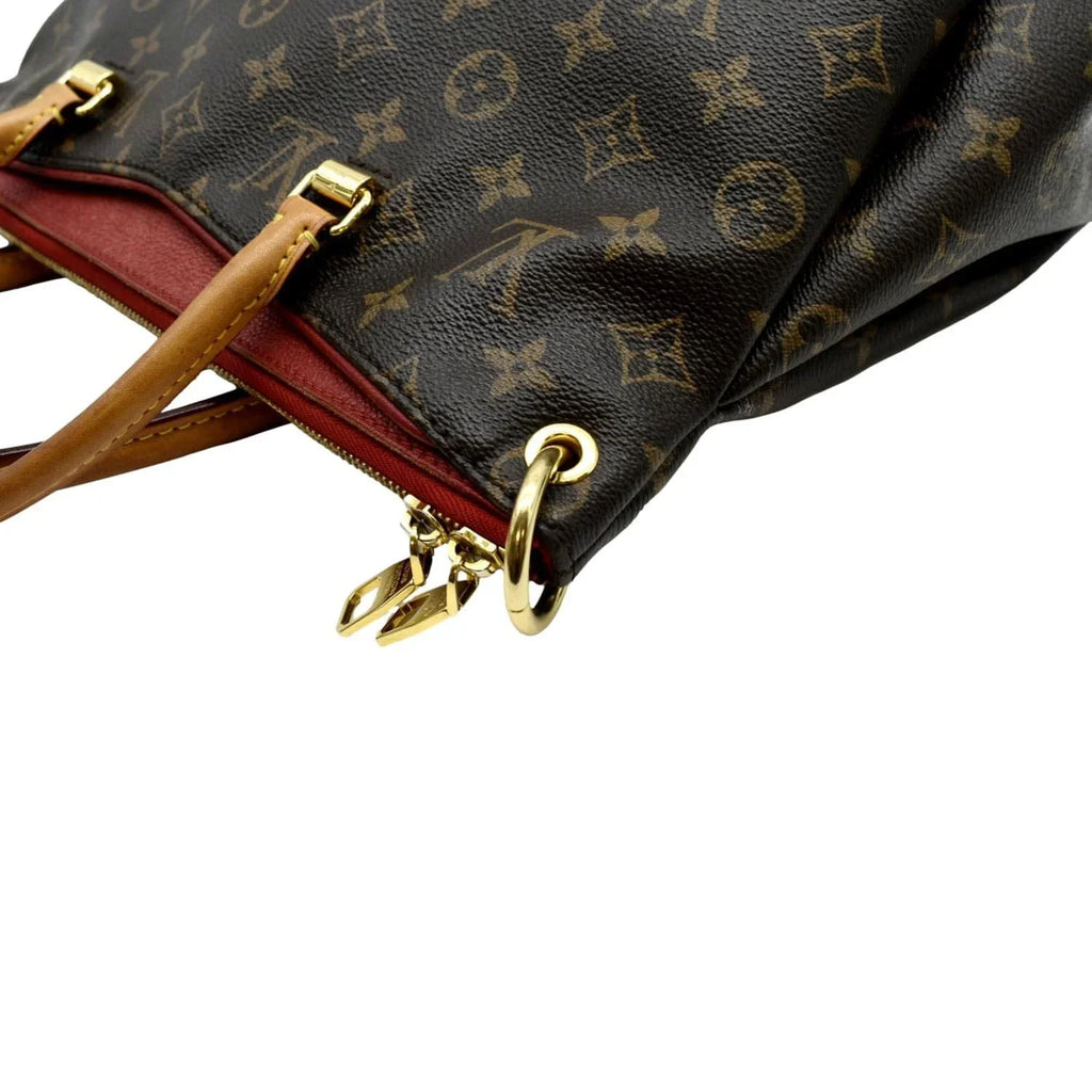 Pre-owned   Pallas  Monogram Canvas Shoulder Bag Brown