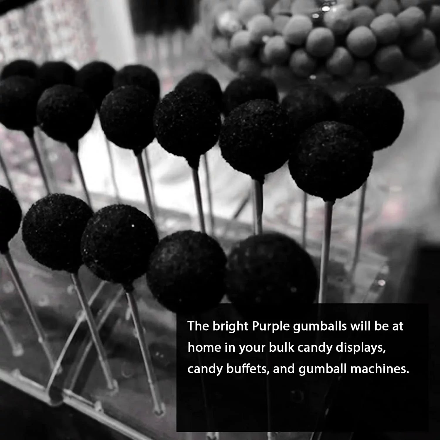 Black Gumballs - 5 Pound - Approx. 50 Pieces Per Pound - Tutti Frutti Flavor