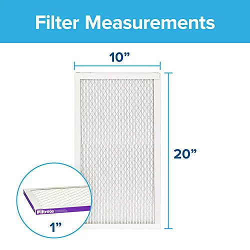 Filtrete 10x20x1,  Furnace Air Filter,  1500, Healthy Living Ultra Allergen, 6-Pack (exact dimensions 9.81 x 19.81 x 0.78)