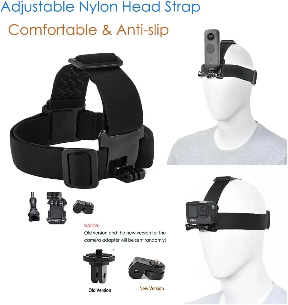 Action Camera Accessory Kit Chest Strap Mount Head Mount Wrist Strap Backpack Mount for Insta360 One /
