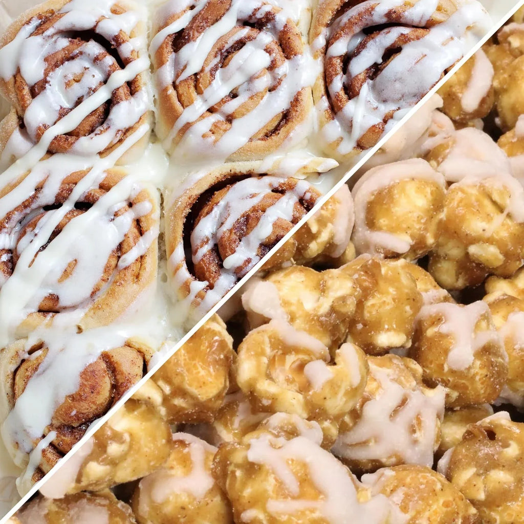Grmet Cinnamon Swirl Popcorn By Its Delish, 1 Lb Bulk Bag, – Festive Caramel Air Popped Sweet Crunchy Popcorn With White Glaze Corn Snack, Parties – Gluten Free, Vegan, Kosher