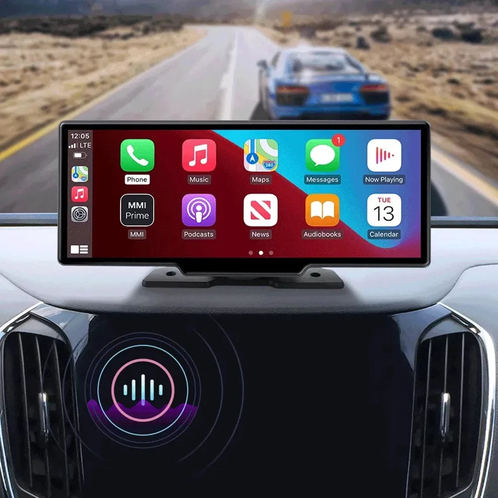 Masslatie 10.26 Inch Dash Cam Rearview Camera Carplay & Android Auto   Navigation Video Dashboard Mirror Monitor Car ,Front camera