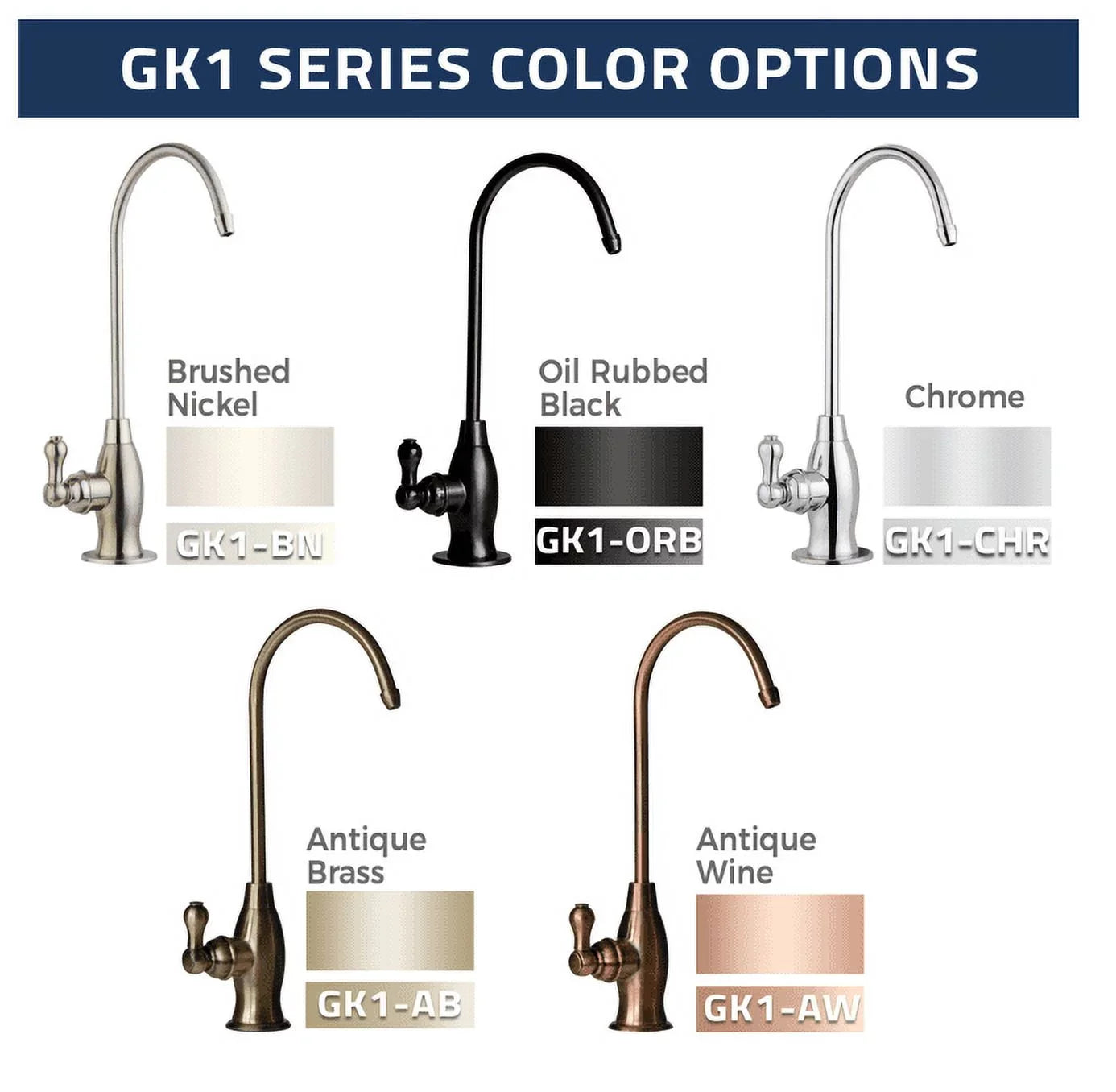 iSpring - Heavy Duty Reverse Osmosis, High Spout Kitchen Bar Sink Drinking Water, Contemporary  Faucet, Brushed Nickel