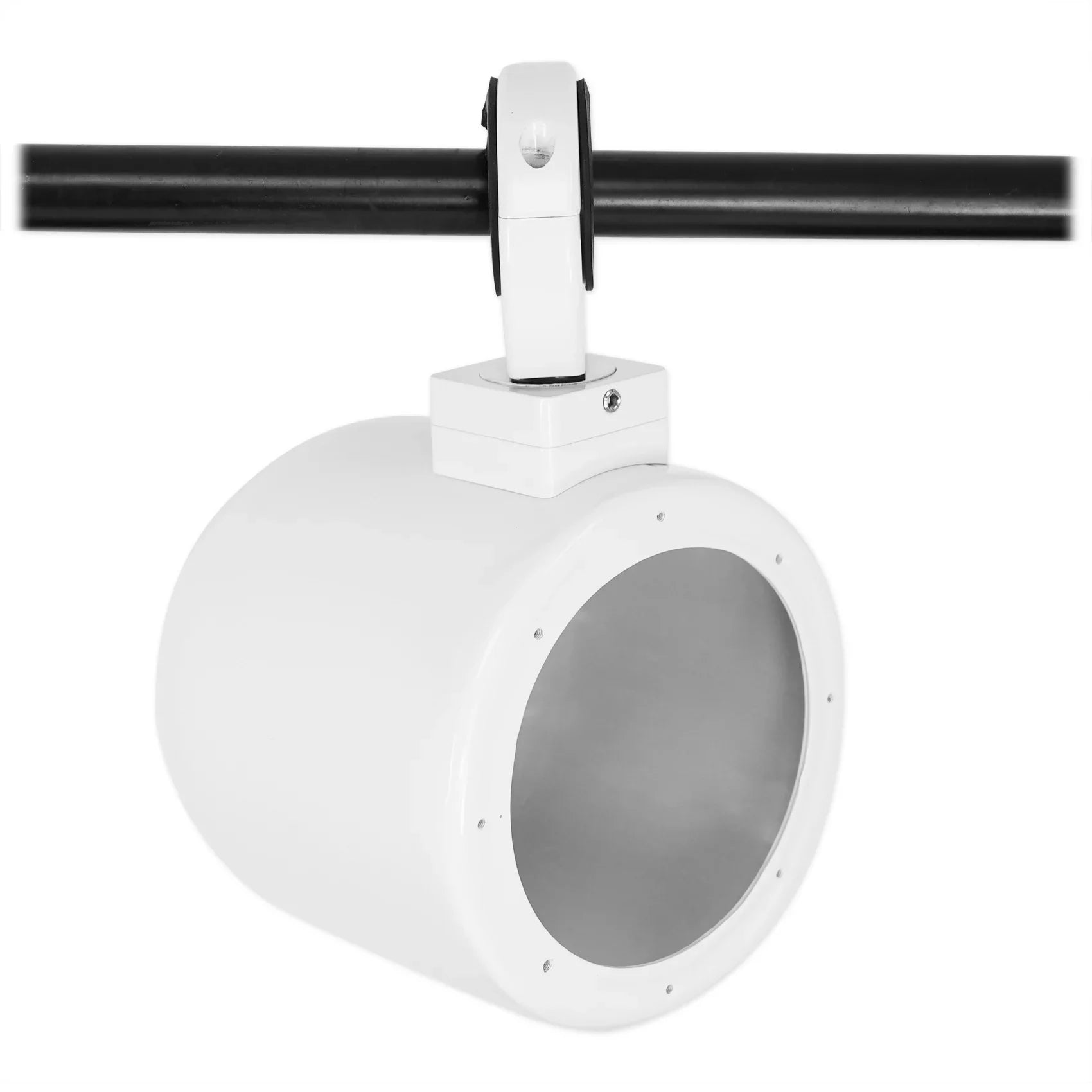 2) Rockville  5.25" 360° Swivel White Aluminum Surface Mount Speaker Pods
