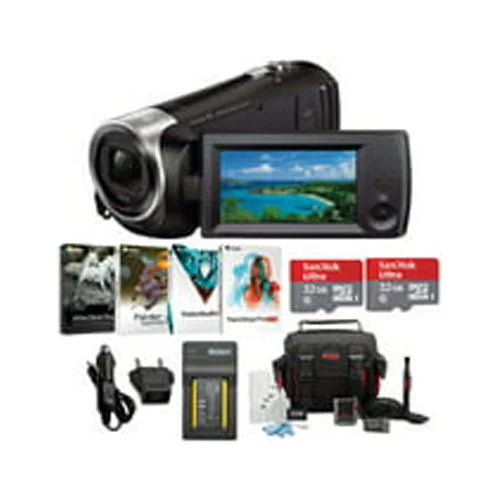 Sony - Handycam Camcorder with Two 32GB Cards and Li-ion Battery Bundle