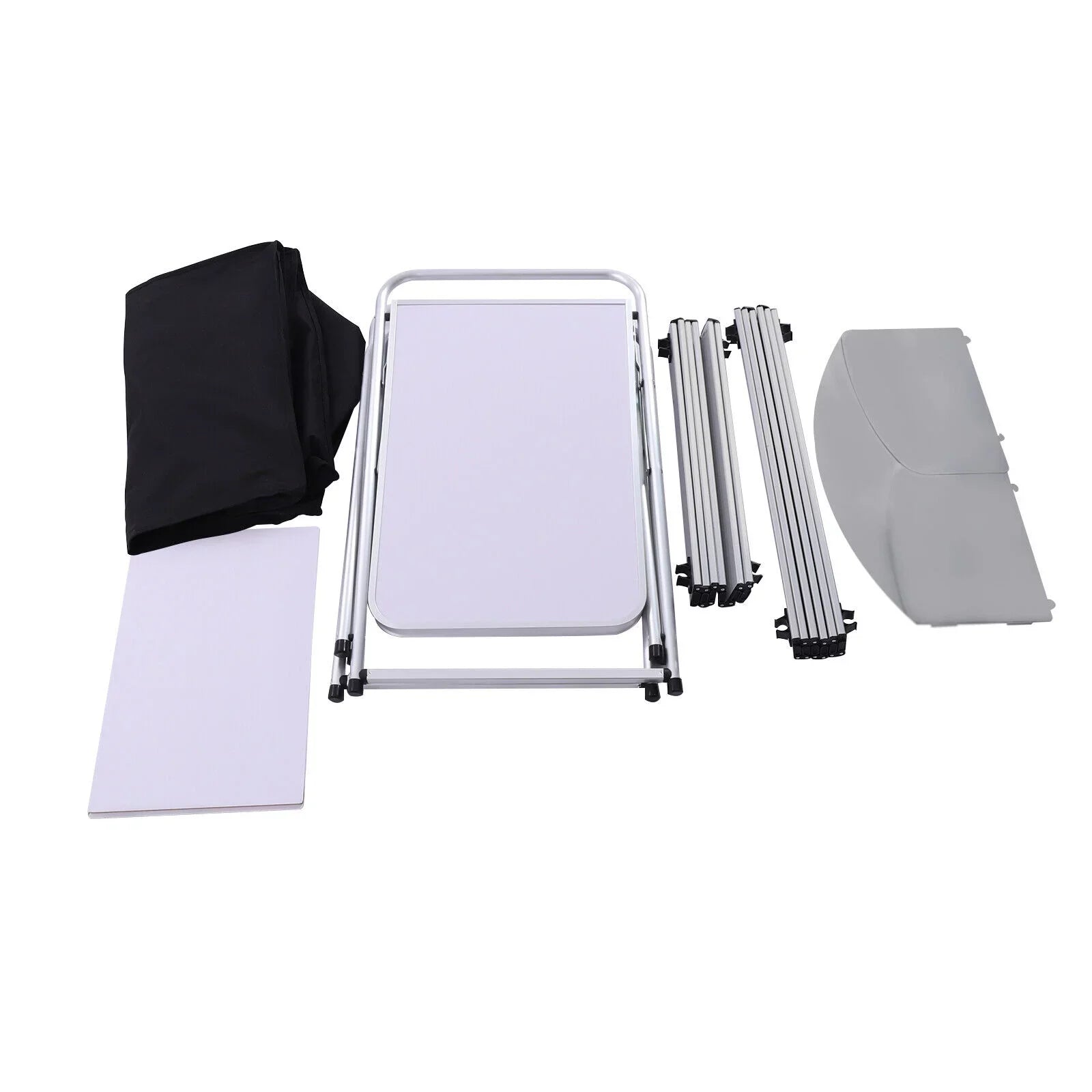 Folding Camping Kitchen Table Outdoor Cooking Table with Detachable Windscreen