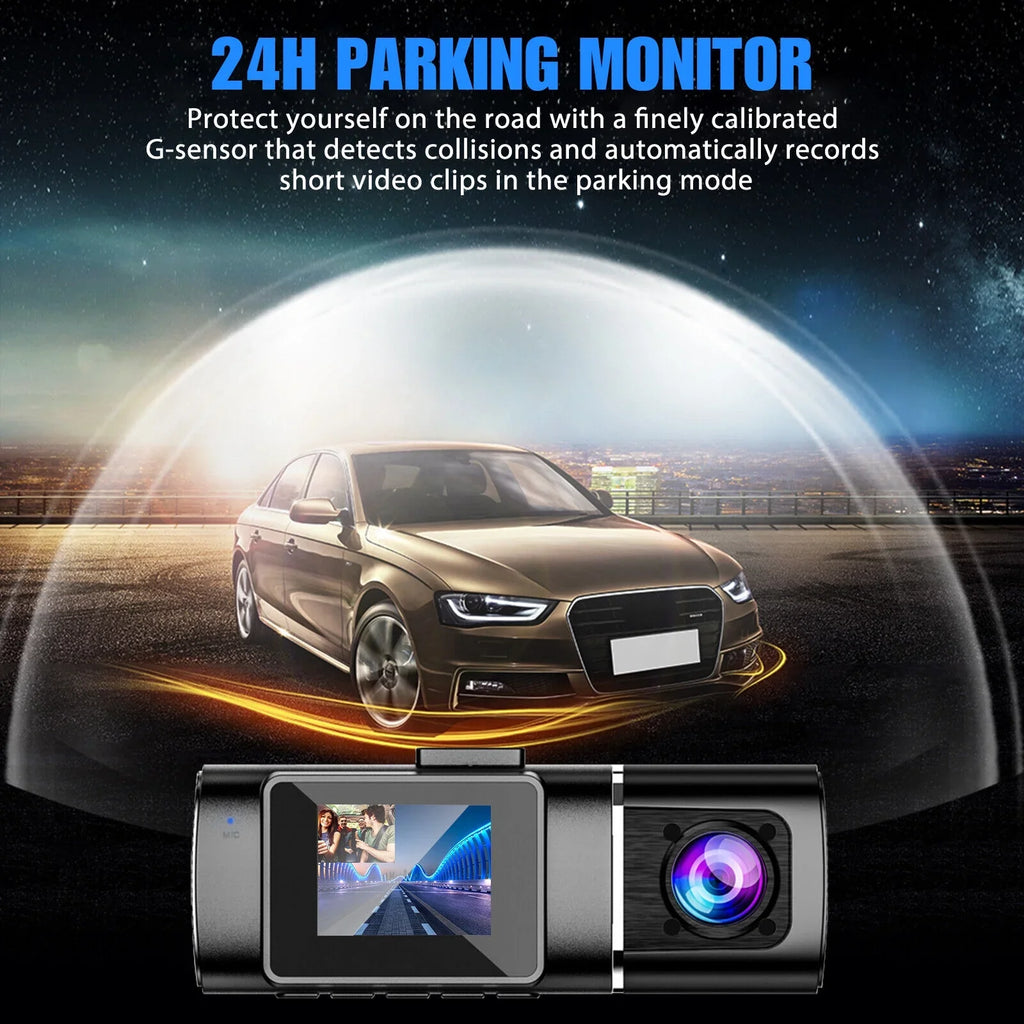 Dual Lens Car  Dash Cam Video Recorder -Sensor 1080P  Front+Inside Camera