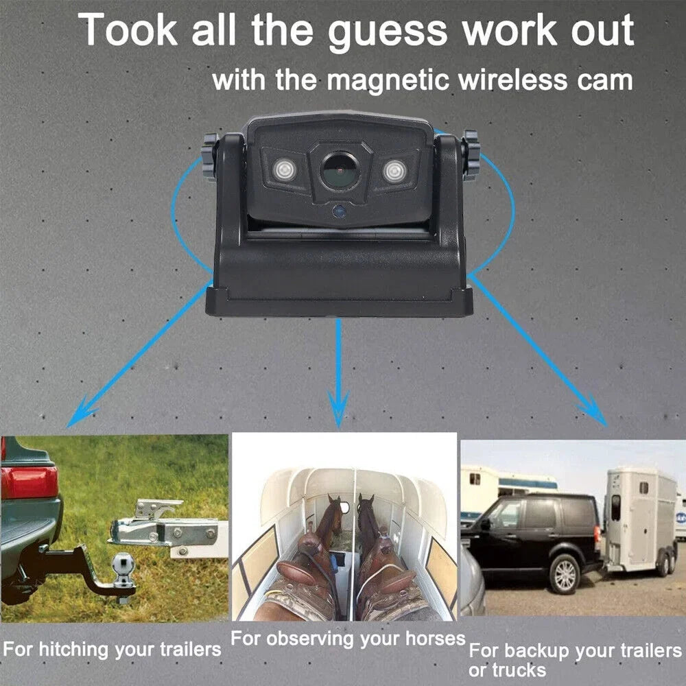 9600mAh Magnetic WiFi Camera - Premium Wireless Backup, Comprehensive Front/Rear Vehicle Views