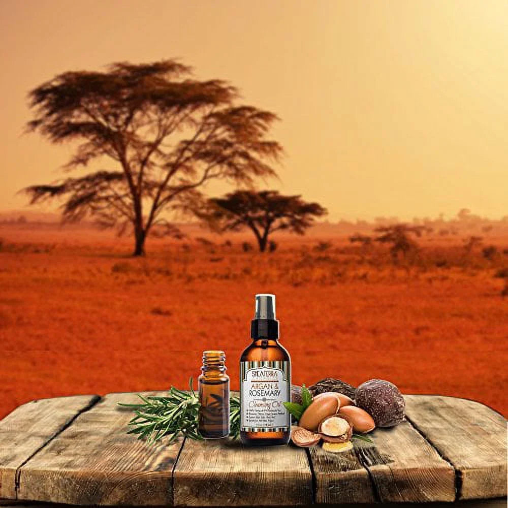 Shea Terra Organics Argan & Rosemary Cleansing Oil | Deep Pore Treatment, Bacteria Remover, Vitamin  Oil | All Skin Types - 4 oz
