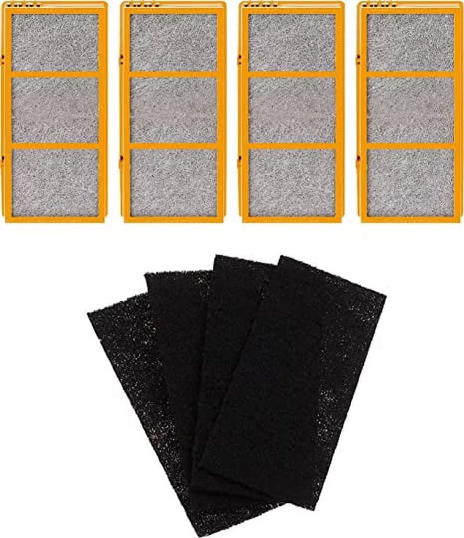3-in-1 True  Activated Carbon Air Filter Replacement with Pre Filter For Holmes  Smoke Grabber - Air Purifier  (4  Filters + 4 Carbon Filters)