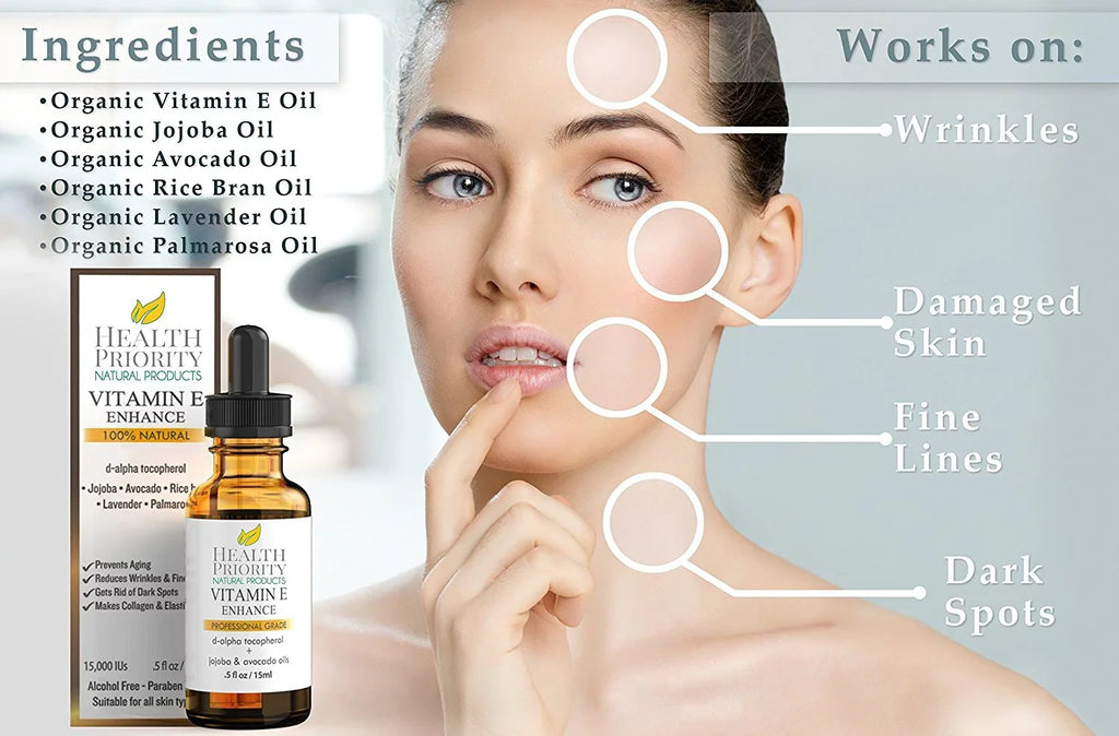 Organic Vitamin  Oil - Small Batch, Handmade in the  - Unscented, 0.5 oz