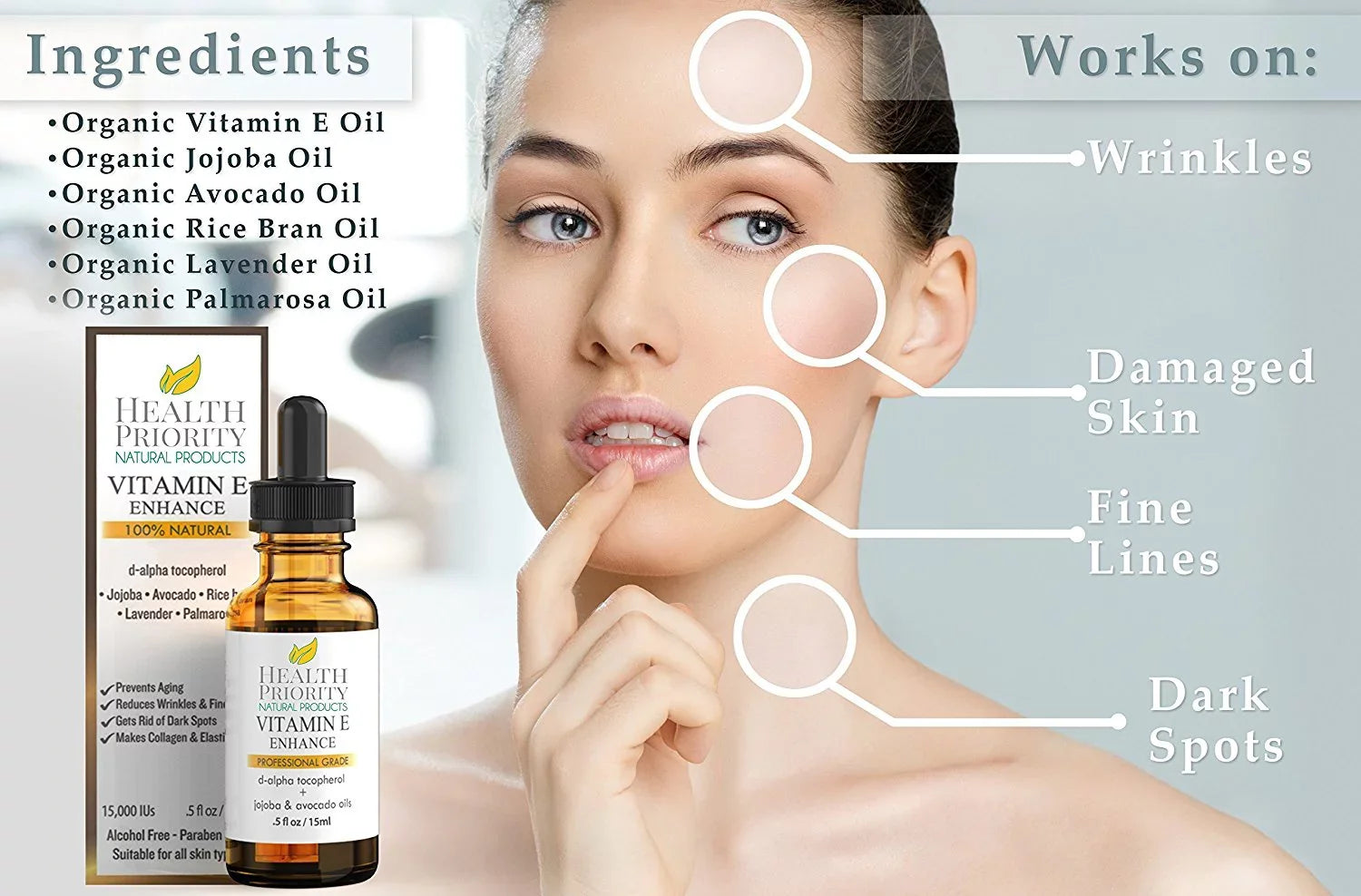 Organic Vitamin  Oil - Small Batch, Handmade in the  - Unscented, 0.5 oz