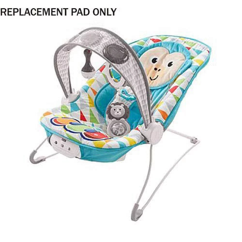 Fisher-Price Deluxe Kick-n-Play Musical Bouncer for Babies -  Pad - Colorful Pattern with Monkey -