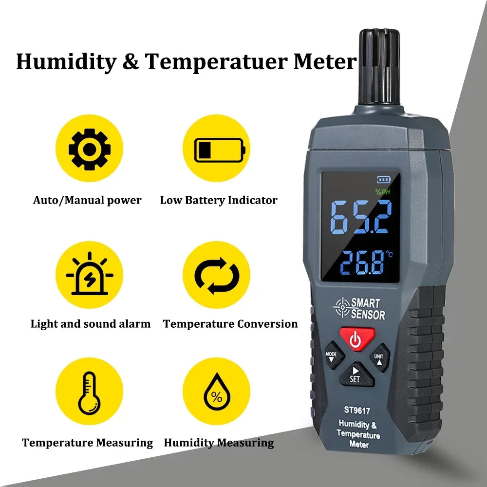 Humidity &  Meter High Accuracy Digital  Display Humidity Hygrometer  Meter  Gauge Tester