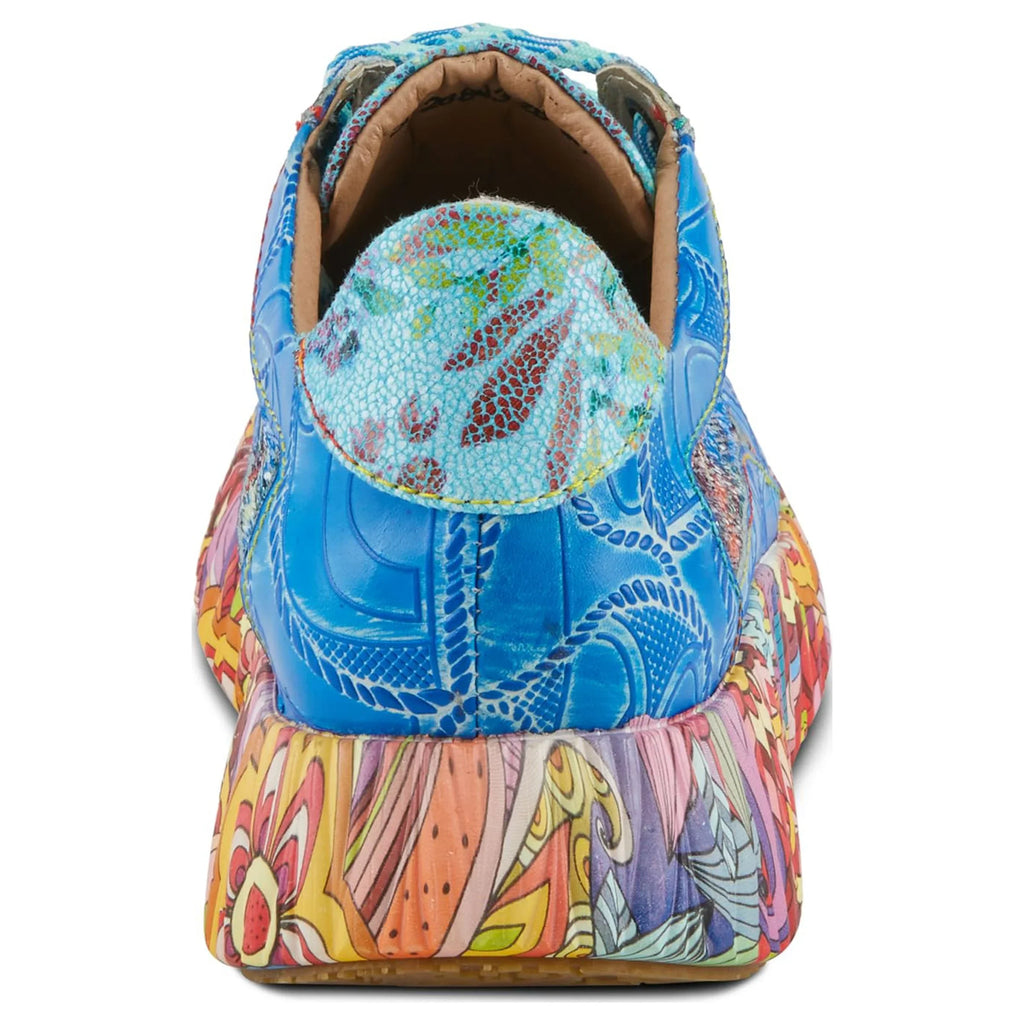 Spring Step 'Artiste Women's  Multicolored Fashion Sneakers | Unique Energetic Patterns Blue Multi  42 /  10.5-11