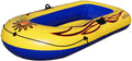 Inflatable Boat Rafts 2 Person for Adults & Kids Comes / Pole Oar Holders Cushioned Comfortable Base Grab Line 6 Ft Size Sunskiff Kits Dinghy Air Floor Yellow
