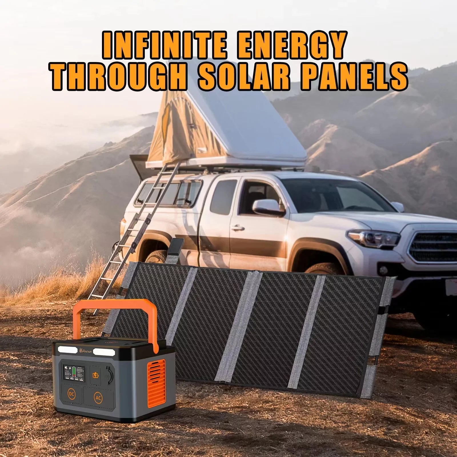 Foursun 1500W Portable Power Station by Anself, 1598.4Wh, Solar Generator for Home Backup, Emergency, Wireless charge