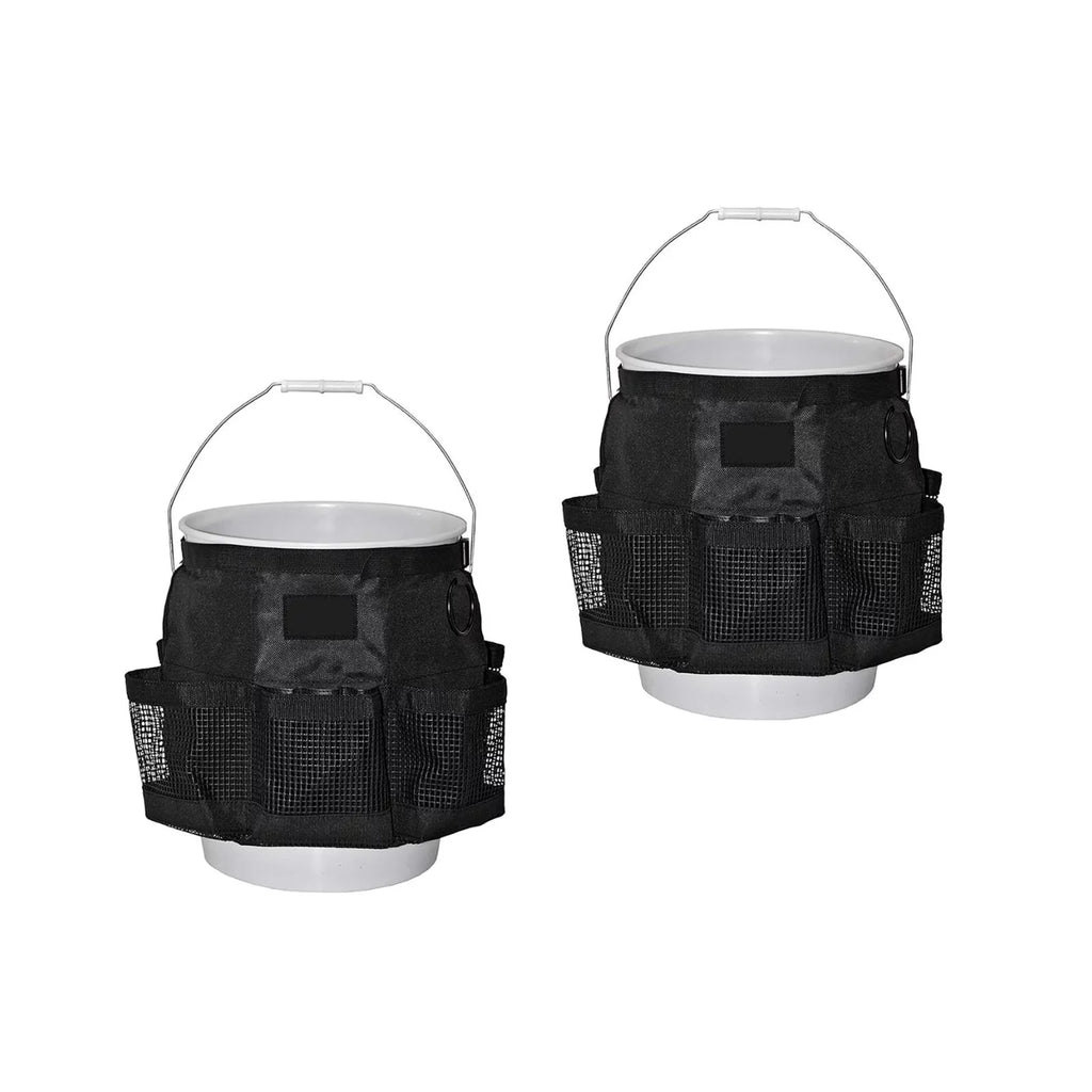 2x Car Wash Bucket Tool Organizer Large Capacity Fishing Bucket Storage for 5 Gallon Bucket Camping