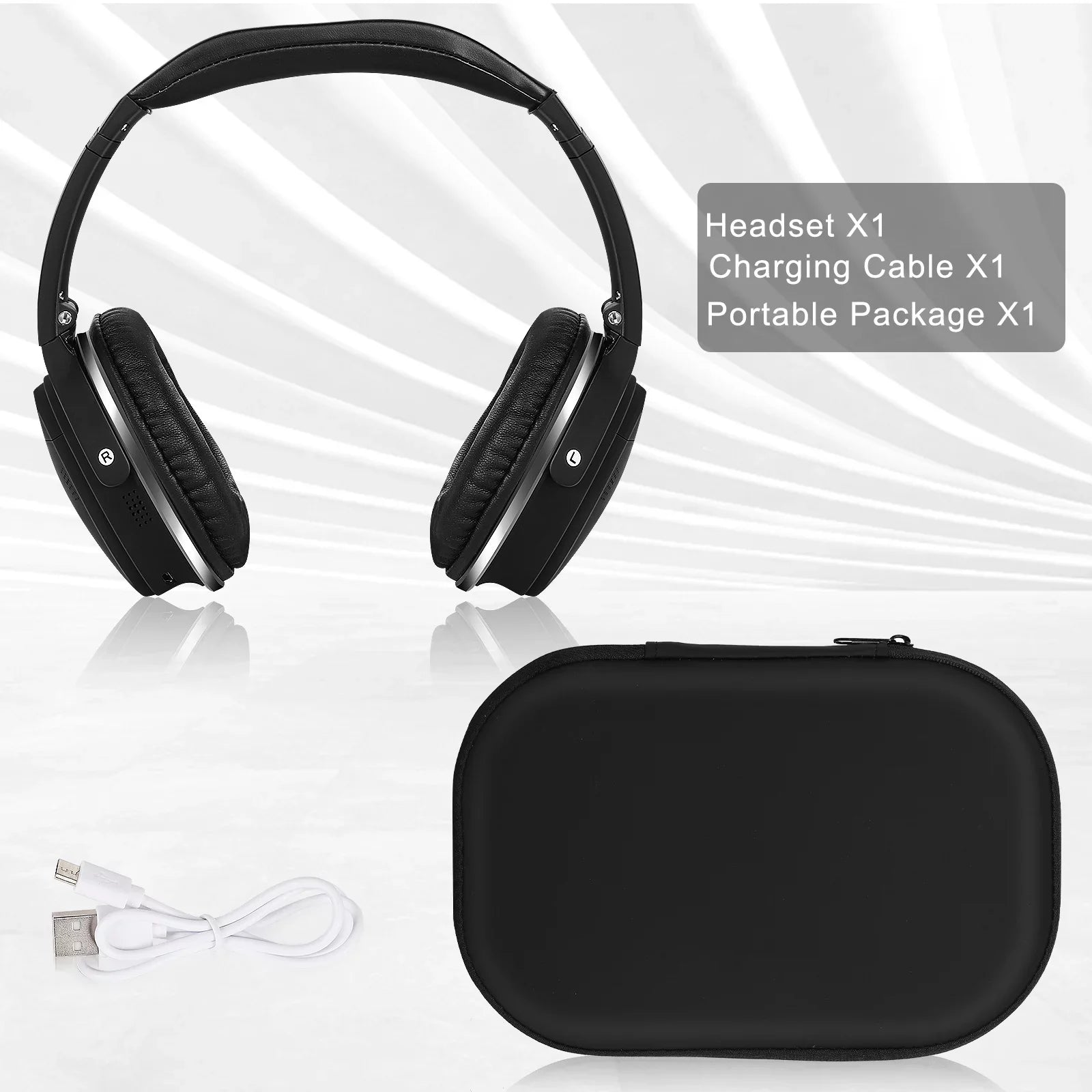 UrbanX  Wireless Bluetooth Stereo Earphones with High Resolution Audio, Deep Bass, Superior Comfort Over The Ear Headphones with Mic for  Wildfire  Phone Call Support