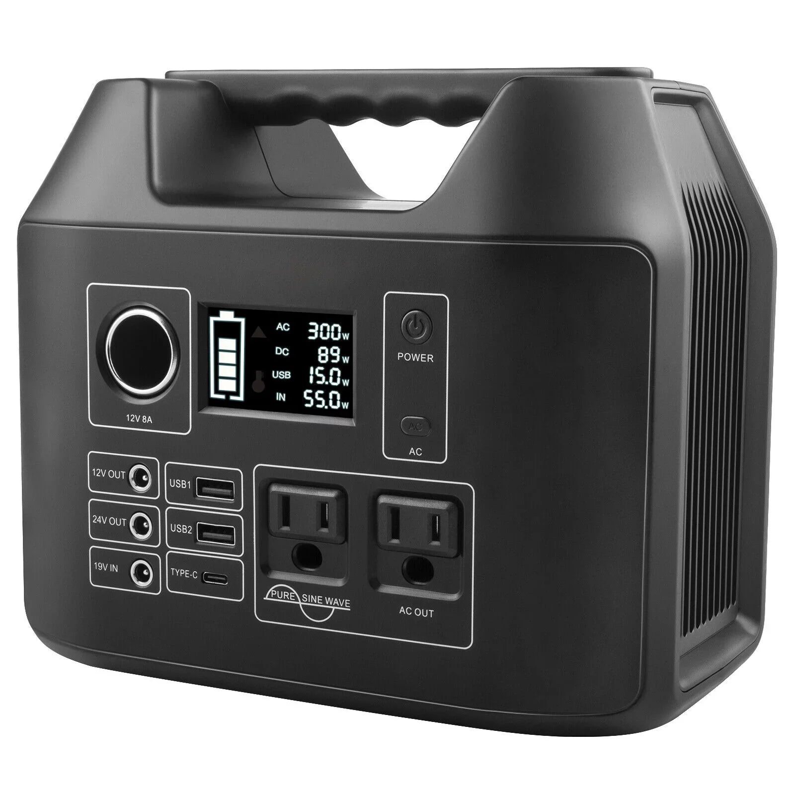 300W 80000mAh 296Wh Portable Power Station Sloar Generator Lithium Battery