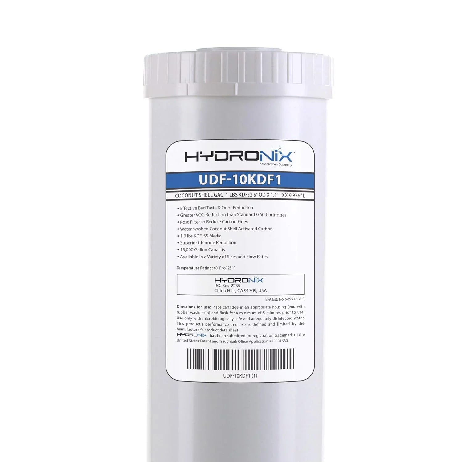 , Heavy Metals, Bacteria & Scale Reduction Water Filter / 1 Lb , 2.5"  10"