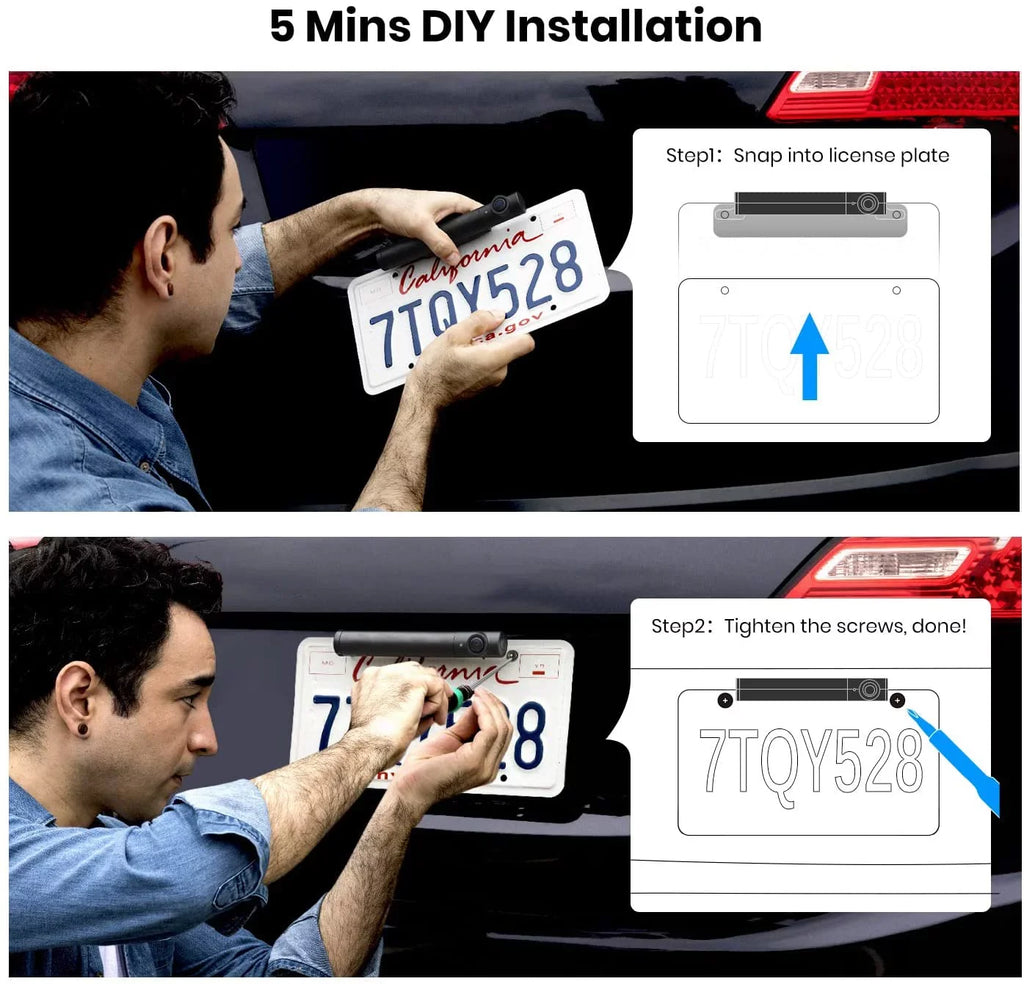 Auto-Vox Wireless Backup Camera with Solar Panel, Trailer Rear View Camera Highway Observation System for Trucks