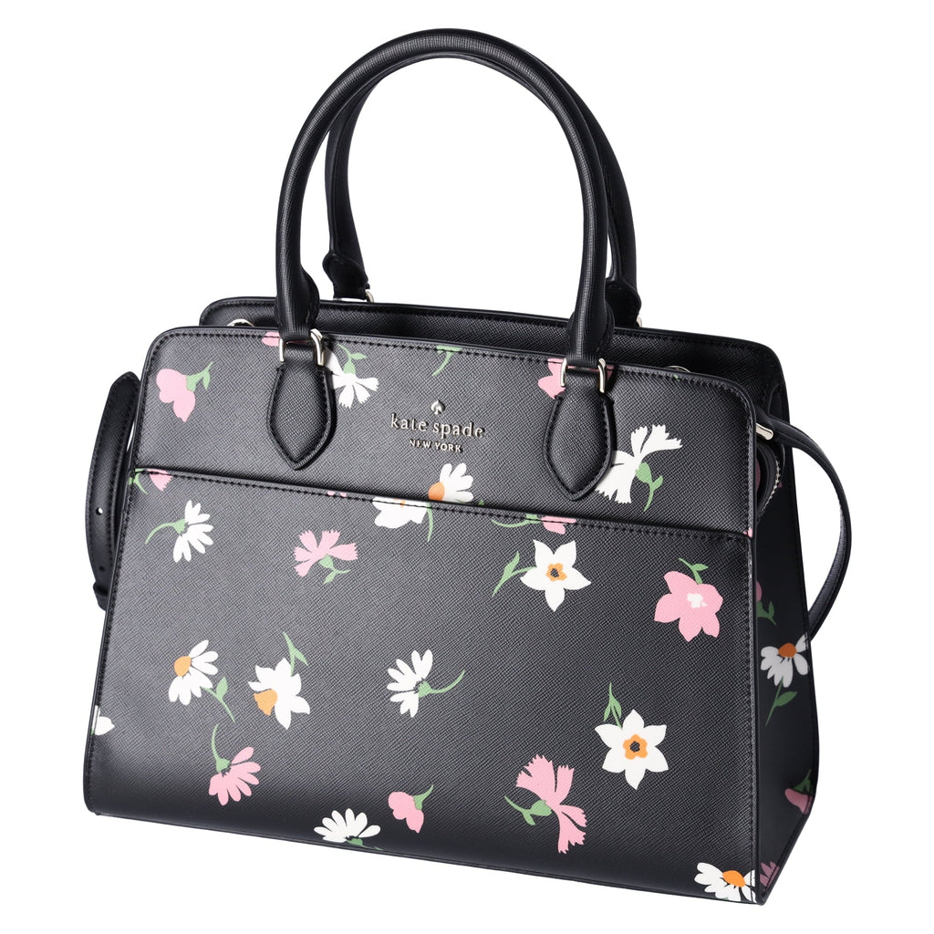 Kate Spade New York Madison Floral Waltz Medium Satchel Black Multi
