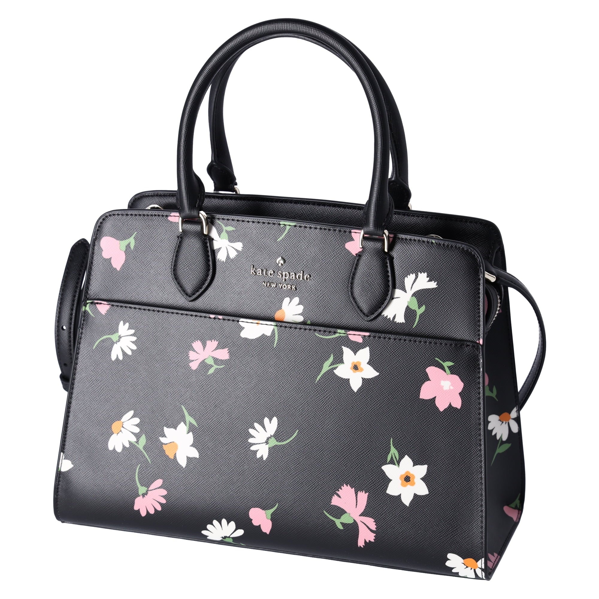 Kate Spade New York Madison Floral Waltz Medium Satchel Black Multi