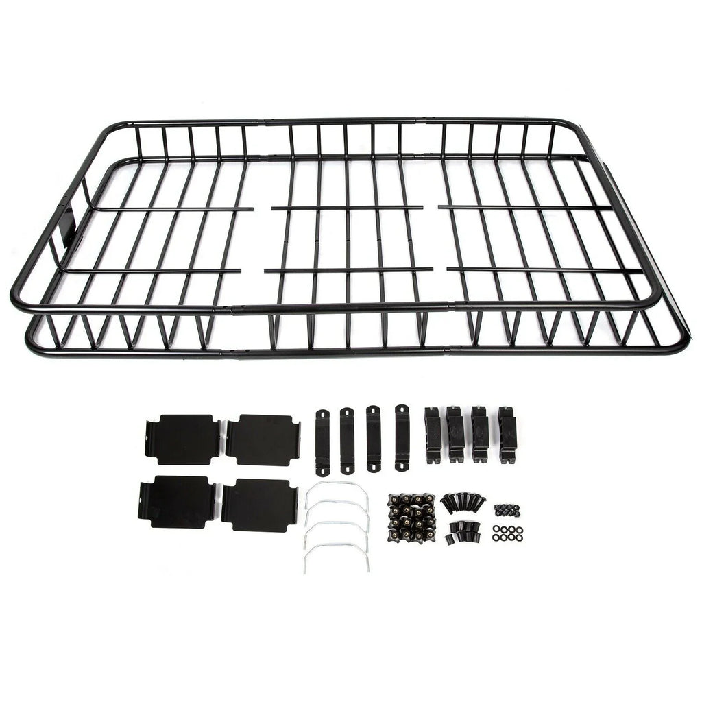 Teledu 64'' Universal Roof Rack w/Extension Cargo  Top Luggage Carrier Basket Holder