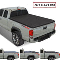 Kikito Vinyl Soft Roll-Up Tonneau Cover Truck Bed for 2007-2021 Tundra (Excl. Trail Edition) 6.5FT (78.7in) Bed (for Models With or Without The Deck Rail System)