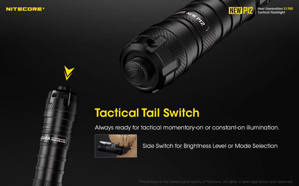 Combo: Nitecore New  Version Tactical  Flashlight -  -   - 1200 Lumens w/ Pressure Switch