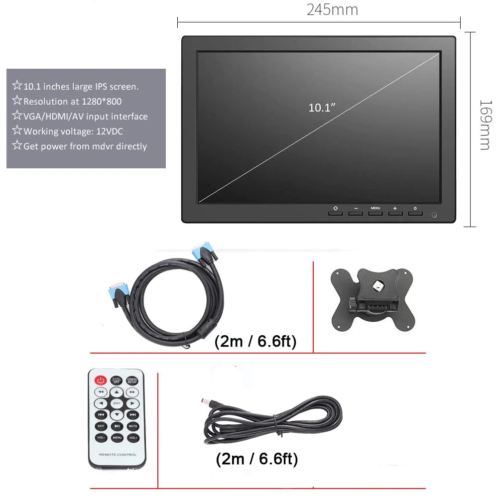 8- Mobile  Backup Camera System 10"  Screen Remote Monitor on  Phone  WiFi 4G 1080P  Vehicle Car   Video Recorder with Mini Large View Angle Car Cameras for Truck//Bus