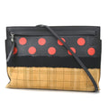 Pre-Owned Loewe  diagonal shoulder bag leather/suede black x red brown women's r9572g (Good)