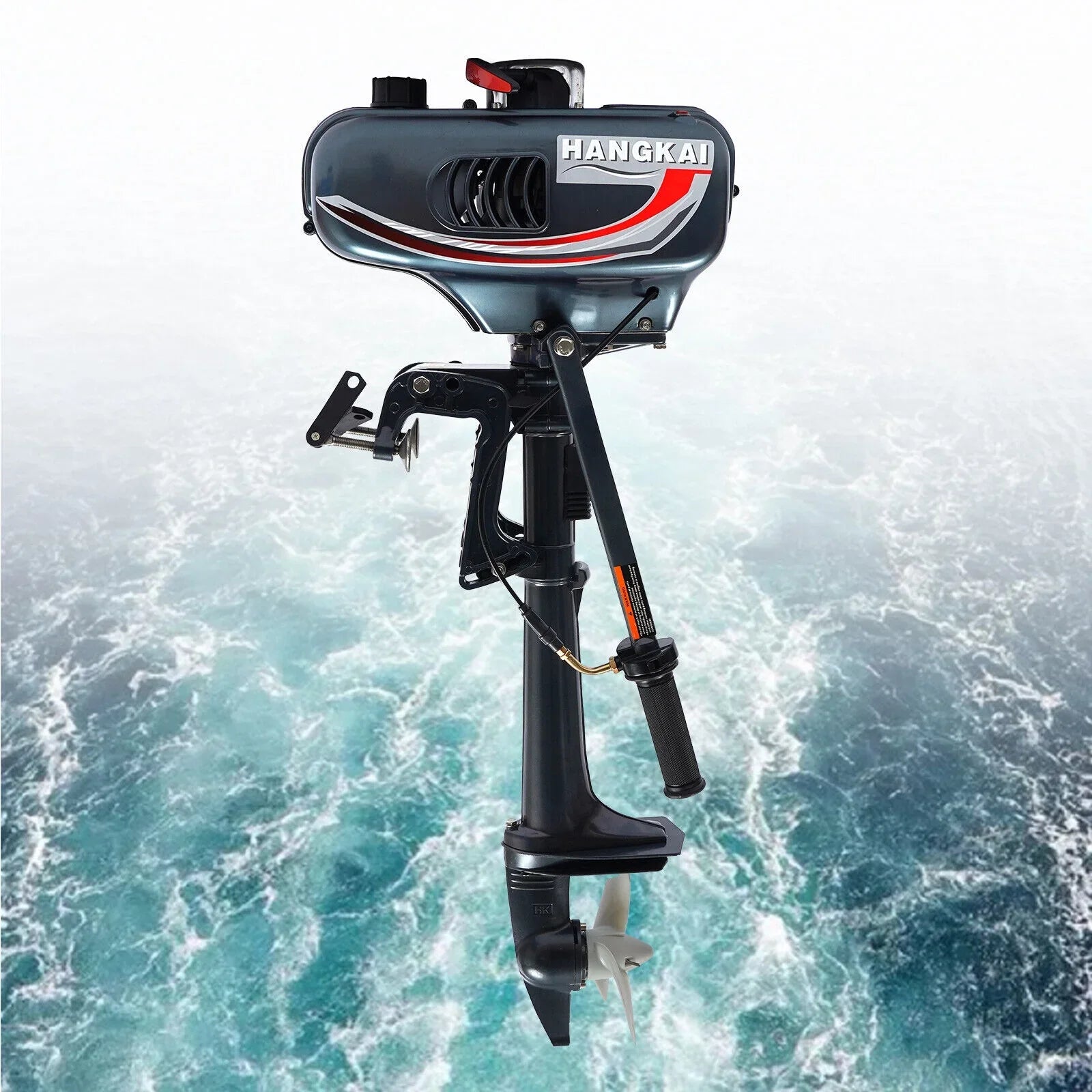 2-Stroke 3.5HP Outboard Motor Fishing Boat Petrol Engine  System 10 Km /