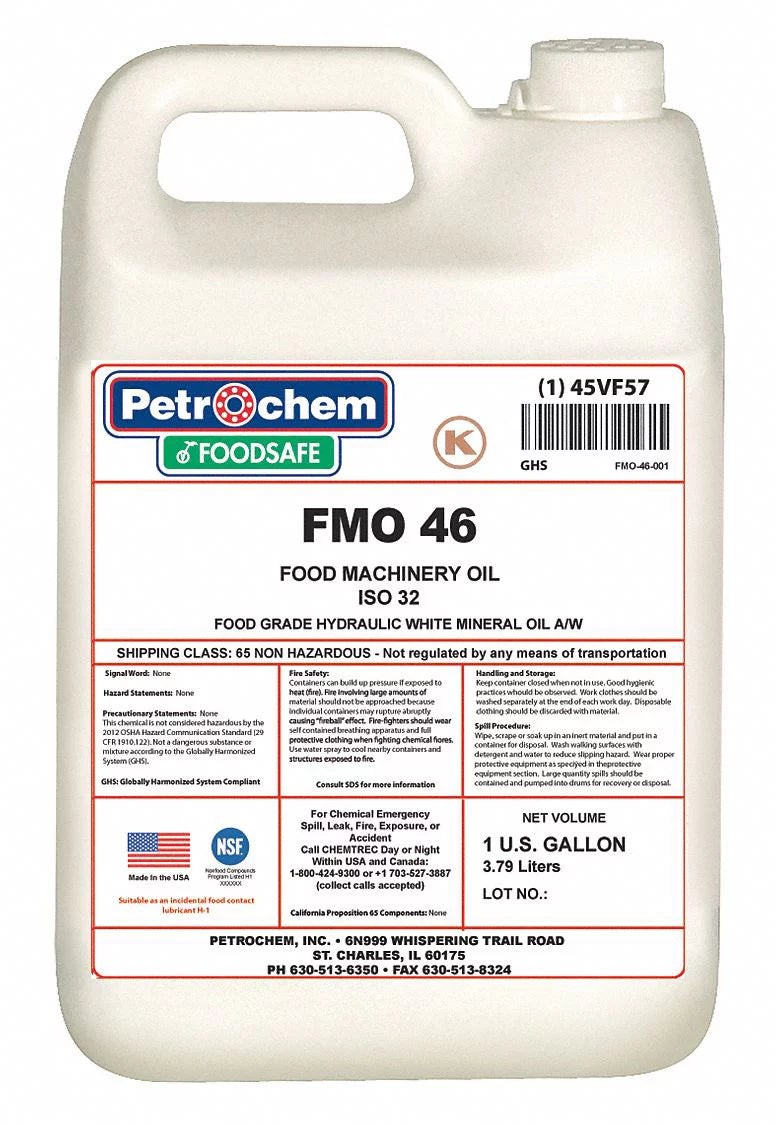Petrochem Hydraulic Oil,1 gal.,Pail, 46   46-001