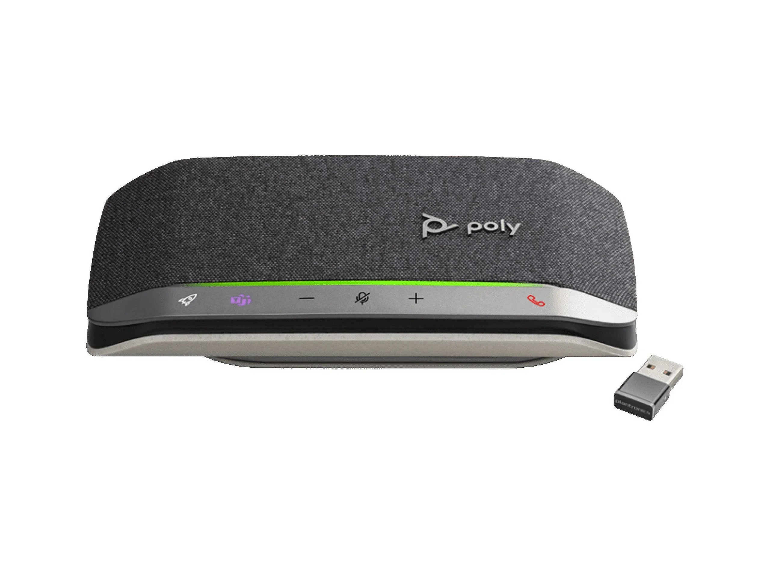 Poly - Sync 20 Bluetooth/- Speakerphone - Personal Portable Speakerphone - Noise & Echo Reduction - Connect to Cell Phones via Bluetooth or Computers via - Cable - Works with Teams, Zoom