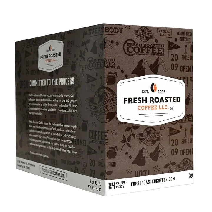 Fresh Roasted Coffee, Dark Guatemalan Huehuetenango Coffee Pods, Dark Roast, -cup Compatible, 72 Count