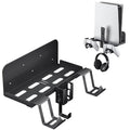 Wall Mount, 5 in 1 Playstation 5 Wall Mount (Disc and Digital Edition) Wall Bracket for Playstation 5 with Detachable Controller Holder & Headphone Hanger & Remote Control Bracket (Black)