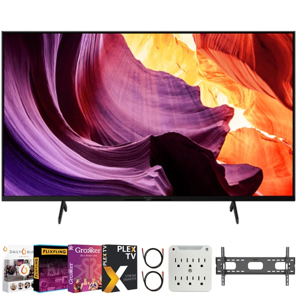 Sony 43"  4K Ultra   Smart   (2022 Model) Bundle with Complete Mounting and Premiere Movies Streaming Kit