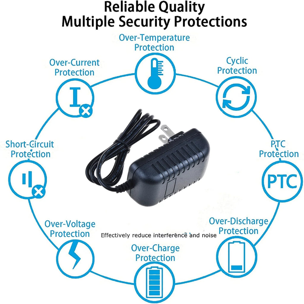 '- 6V / Adapter Replacement for Precor 842 842ies   C842i C846i  Elliptical Recumbent Bike Version 1 6VDC 6 Volt  Output Power Supply Cord ( 12V output.)