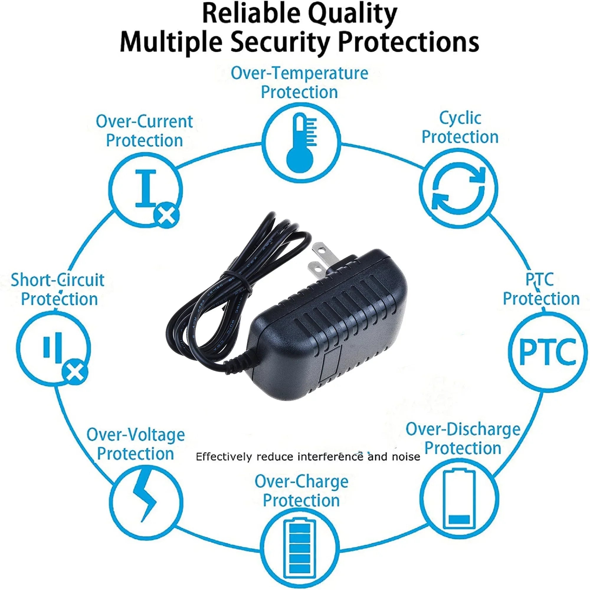 '- 6V / Adapter Replacement for Precor 842 842ies   C842i C846i  Elliptical Recumbent Bike Version 1 6VDC 6 Volt  Output Power Supply Cord ( 12V output.)