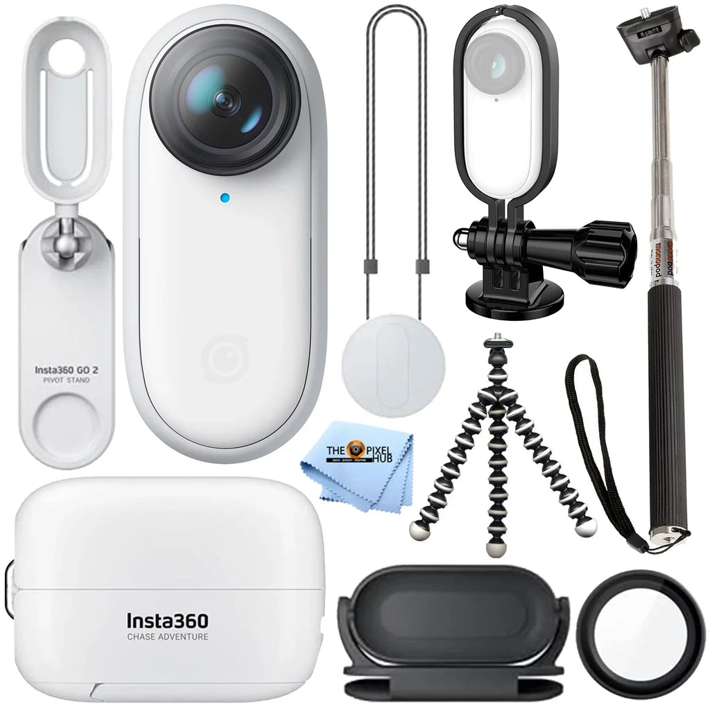 Insta360  2 Miniature Action Camera + Frame Holder + Tripod + Selfie Stick Kit