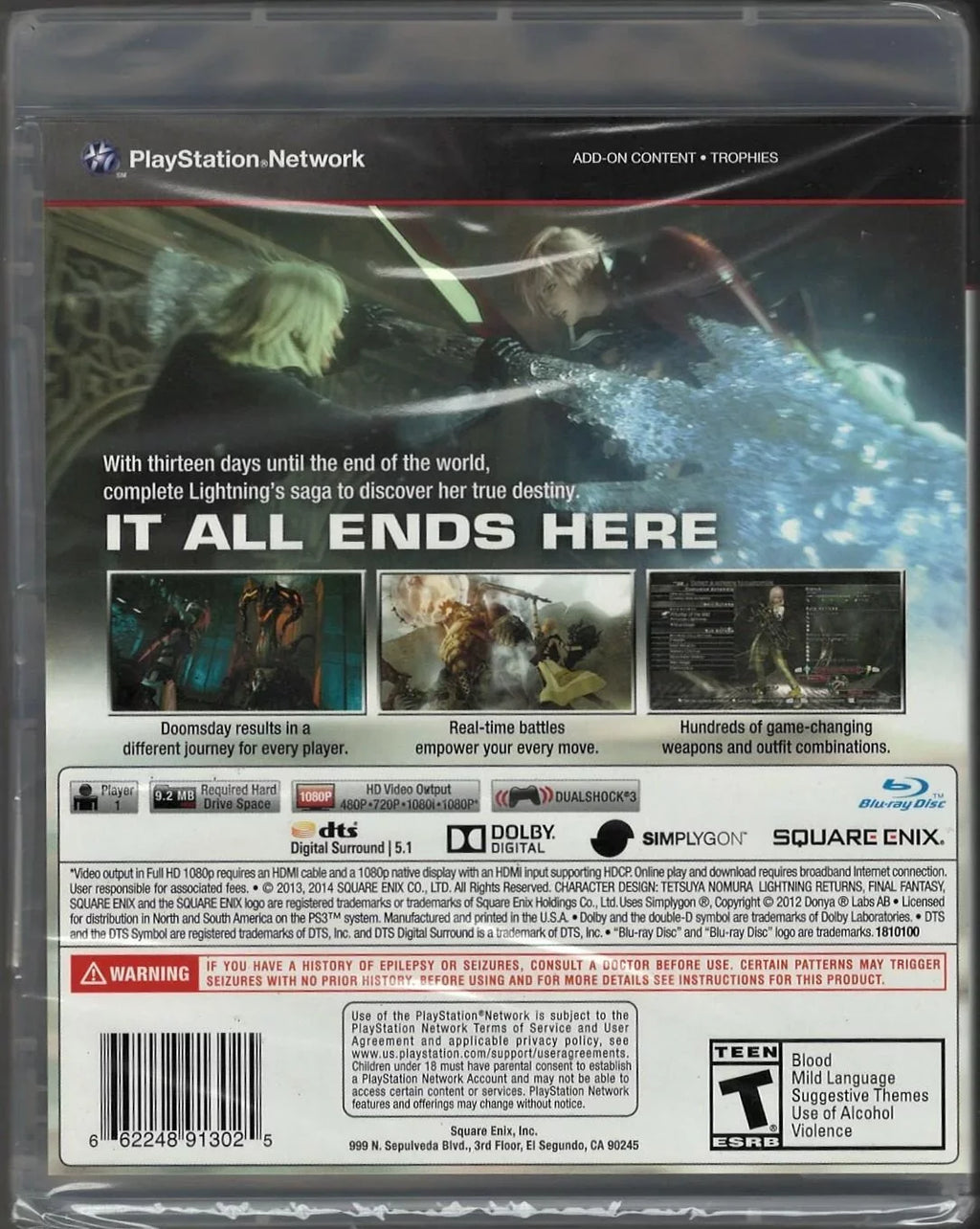 Final Fantasy : Lightning Returns  (Brand New Factory Sealed  Version)