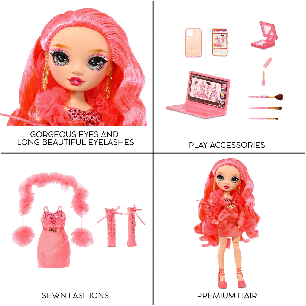 Rainbow High Priscilla- Pink Fashion Doll. Fashionable Outfit & 10+ Colorful Play Accessories. Great Gift for Kids 4-12 Years Old and Collectors
